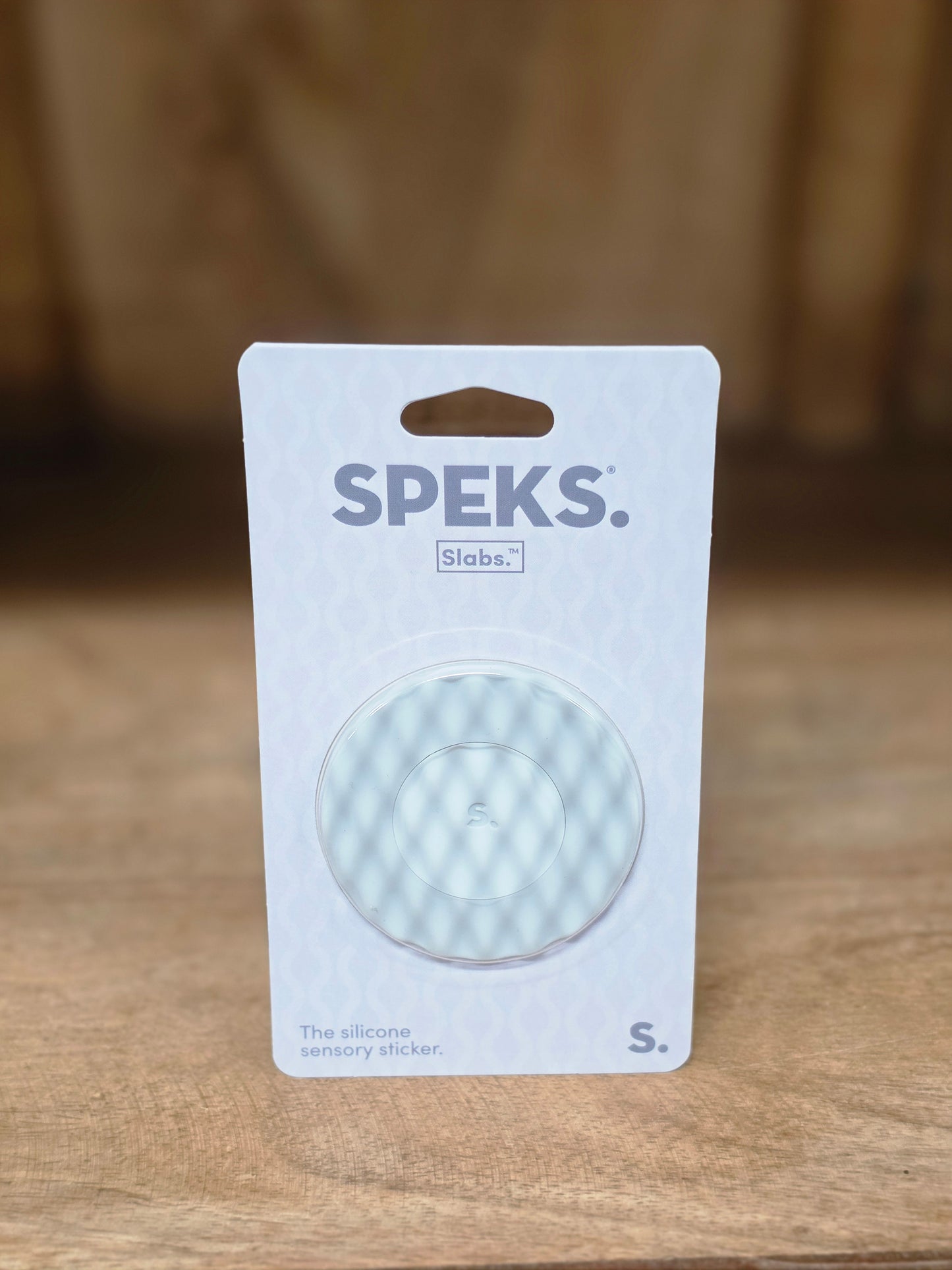 Speks Slabs Silicone Sensory Sticker ~ Grey ~ Mesh