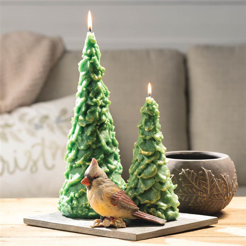 Green Rhapsody Tree Candle