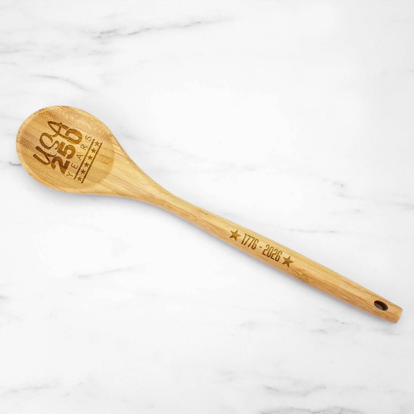 USA 250th Anniversary Engraved Cooking Spoon, 14" Long
