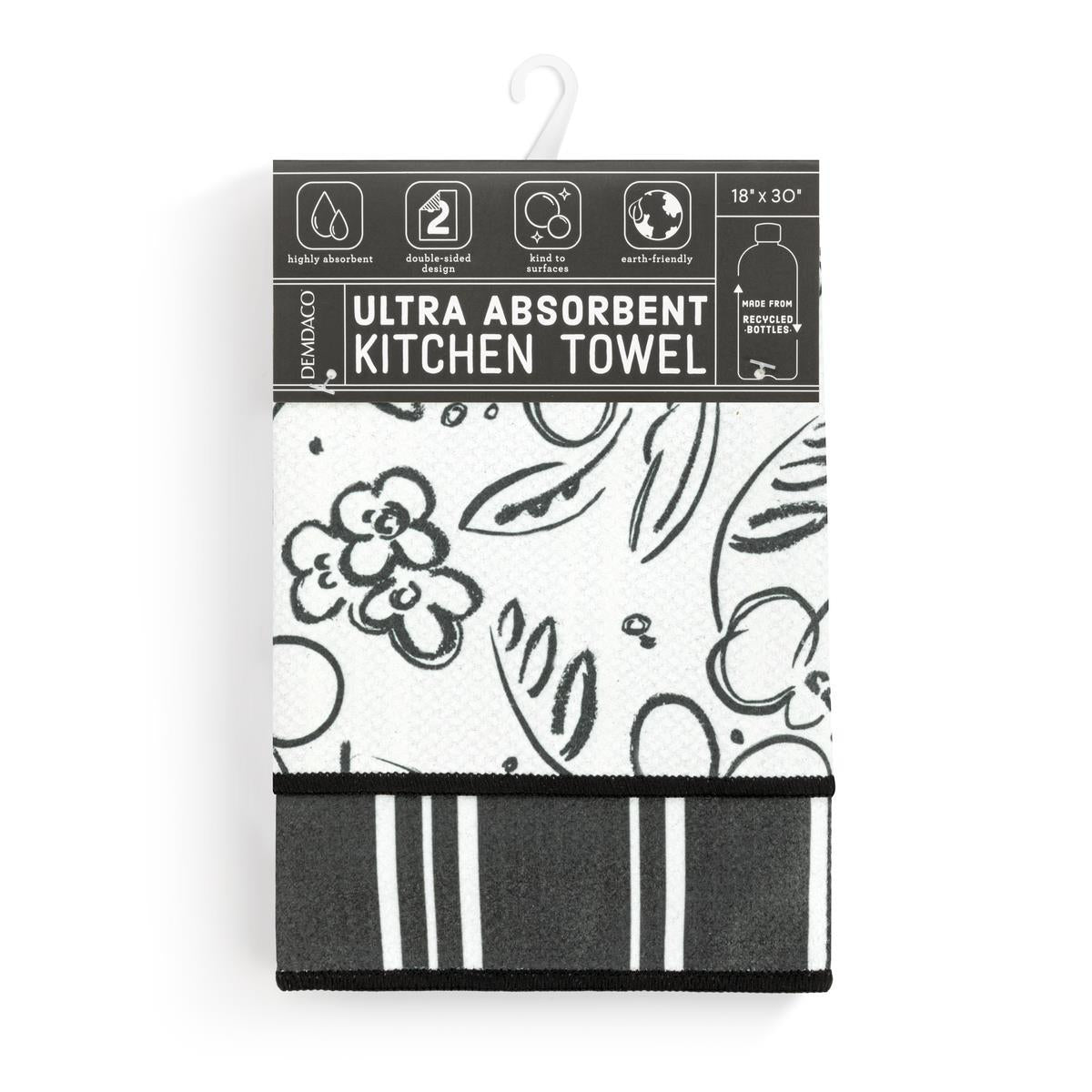 Modern Floral Absorbent 2Sided Towel