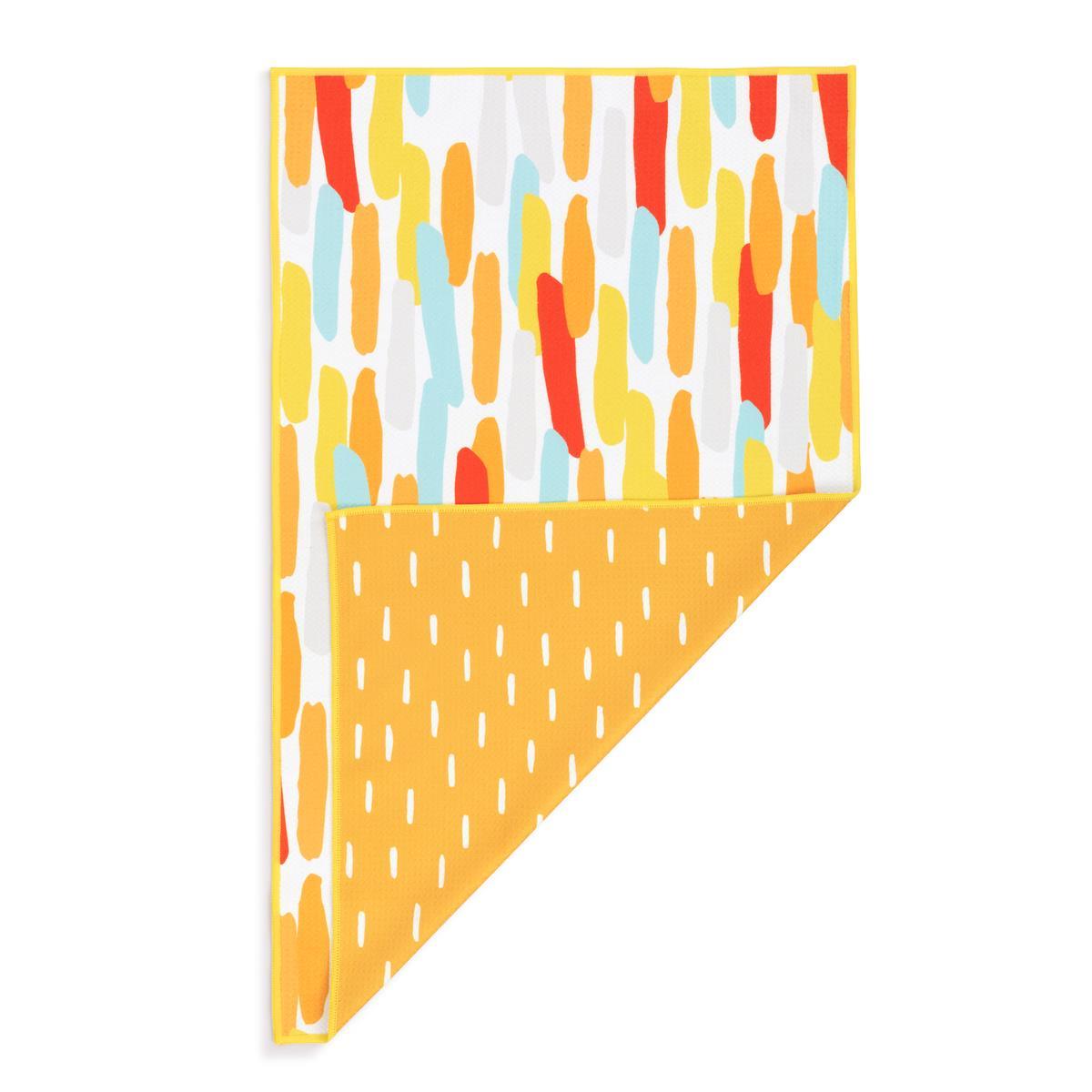 Orange Lines Absorbent 2 Sided Towel