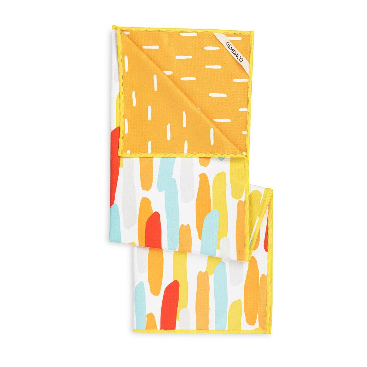 Orange Lines Absorbent 2 Sided Towel