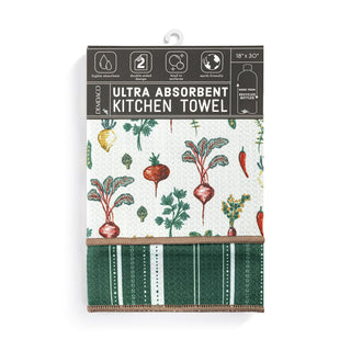 Root Veggies Absorbent Reversible 2Sided Towel