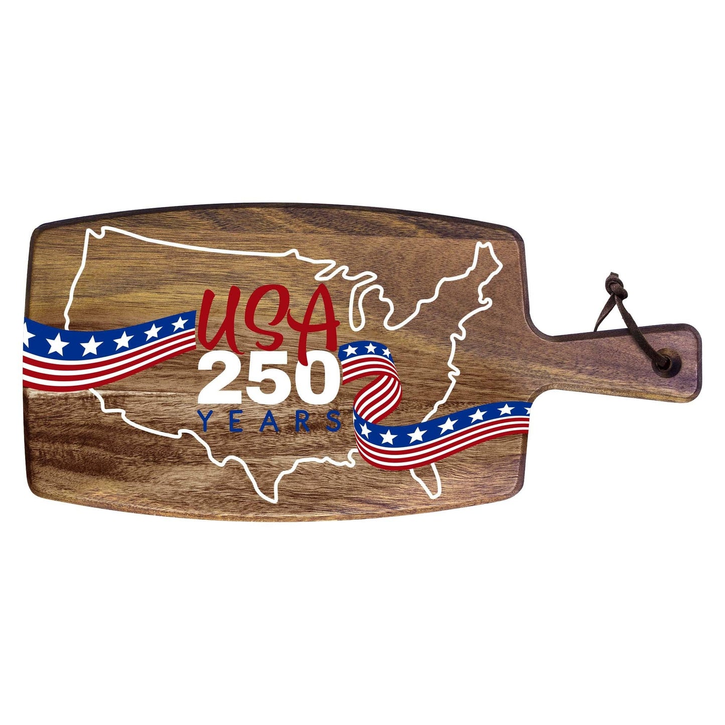 USA 250th Anniversary Colorful Acacia Wood Charcuterie Board