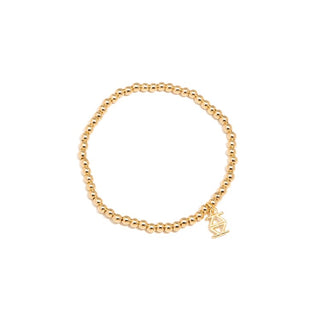 Small Metal Beaded Bracelet ~ Gold