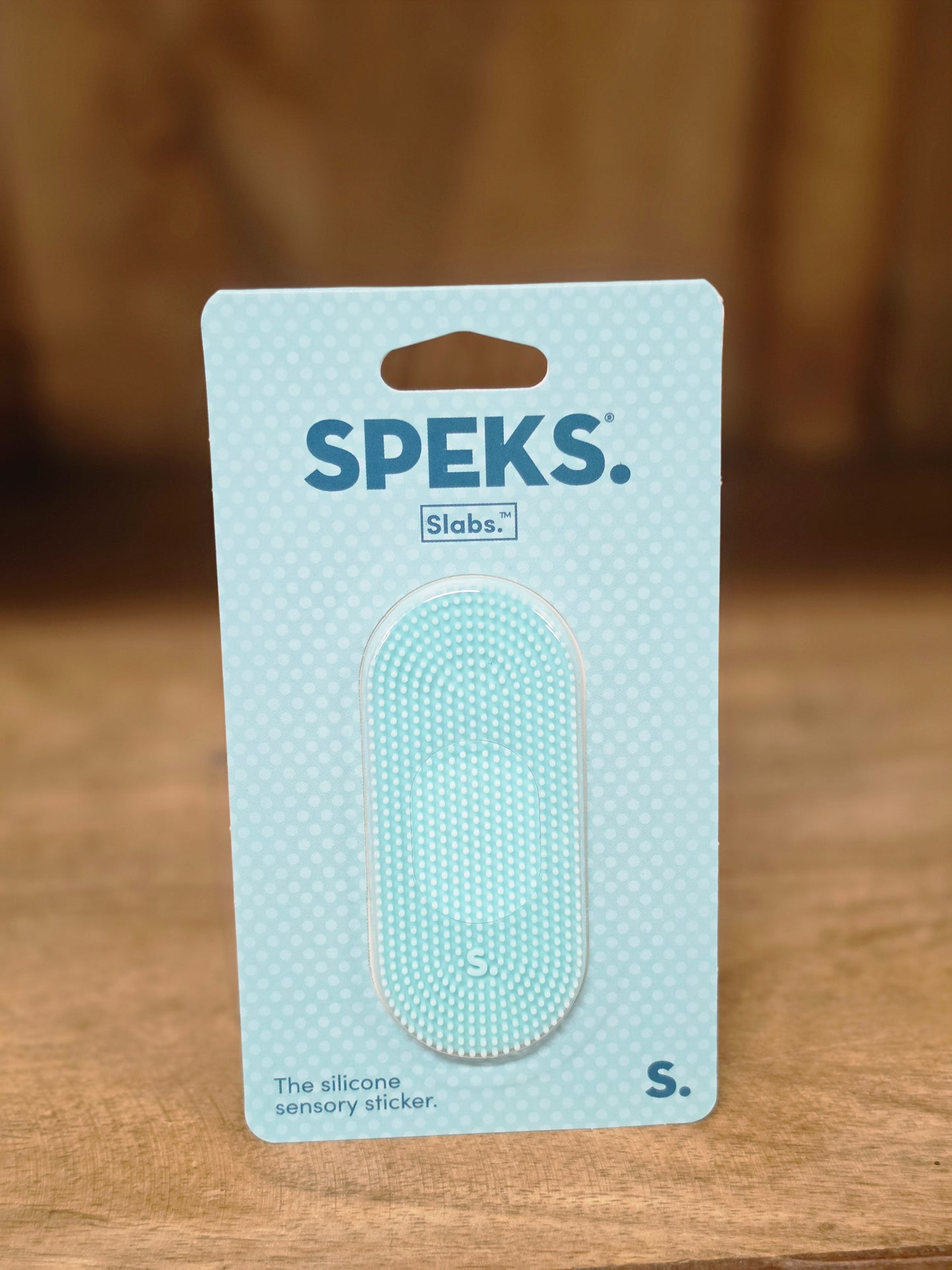 Speks Slabs Silicone Sensory Sticker ~ Seafoam Green ~ Static