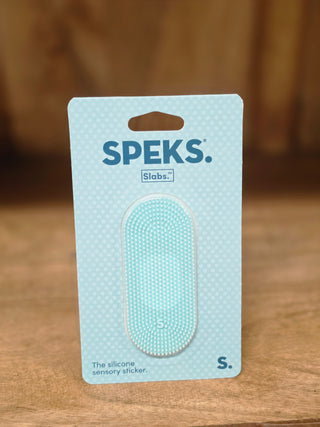 Speks Slabs Silicone Sensory Sticker ~ Seafoam Green ~ Static