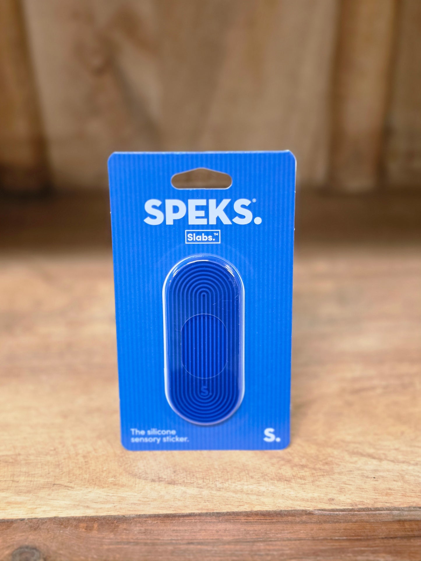 Speks Slabs Silicone Sensory Sticker ~ Blue ~ Groove