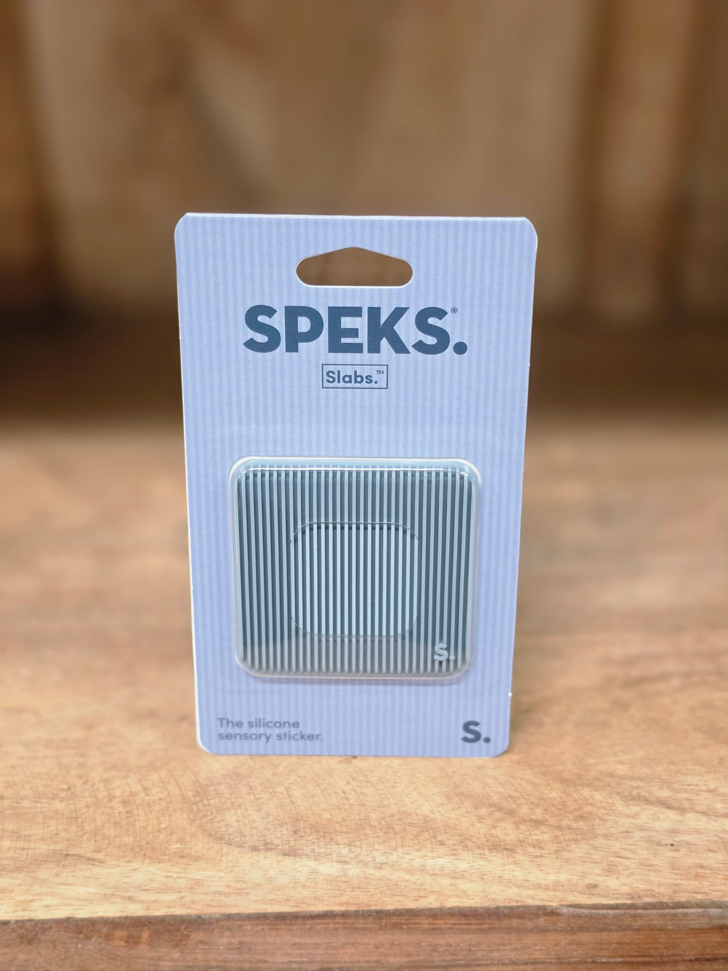 Speks Slabs Silicone Sensory Sticker ~ Grey ~ Groove