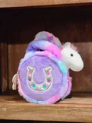 LAVENDER HORSESHOE PLUSH PLAYSET