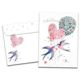 Lovebird Balloons ~ Greeting Card