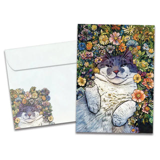 Flower Cat ~ Greeting Card