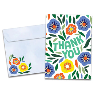 Modern Florals ~ Thank You Greeting Card