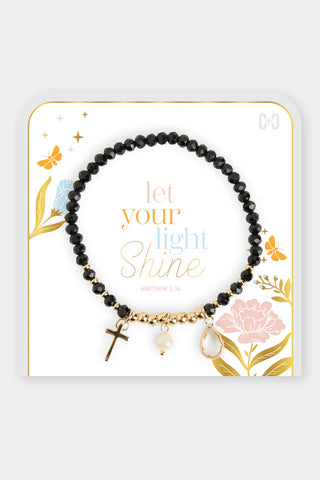 Let Your Light Shine Bracelet ~ Black
