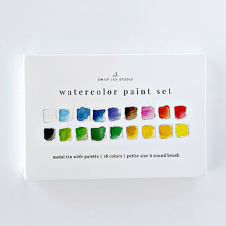Watercolor Paint Set ~ 18 Colors with Brush