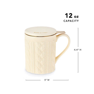 Annette Ceramic Tea Mug and Infuser ~ Knit