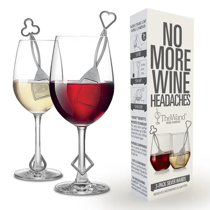 Wine Wand ~ 3 Pack ~ Silver