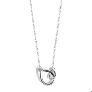 Interlock Pendant Short Necklace ~ Silver