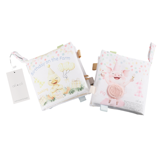 Birthday on the Farm Crinkle Soft Cloth Baby Book