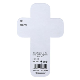 Cross Bookmark Floral Give Thanks To The Lord