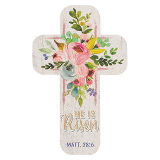 Cross Bookmark Floral ~ He Is Risen Matt. 28:6
