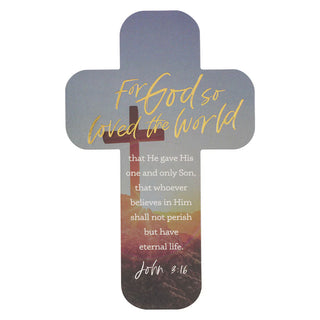 Cross Bookmark Sunrise Cross God So Loved John 3:16