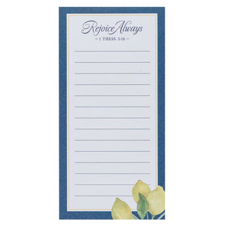 Magnetic Notepad with Pen ~ Rejoice Always 1 Thess. 5:16