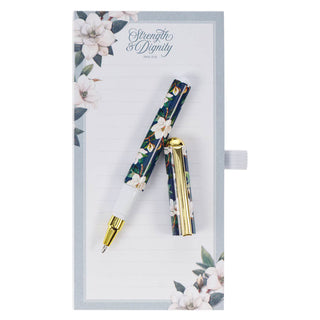 Magnetic Notepad with Pen ~ Strength & Dignity Prov. 31:25