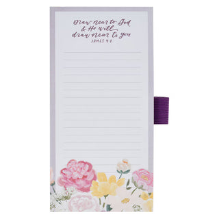 Magnetic Shopping List with Pen ~ Draw Near To God James 4:8