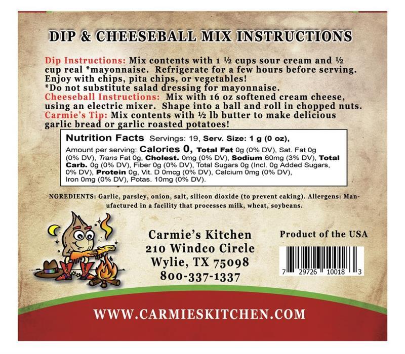 Roasted Garlic Dip & Cheeseball Mix