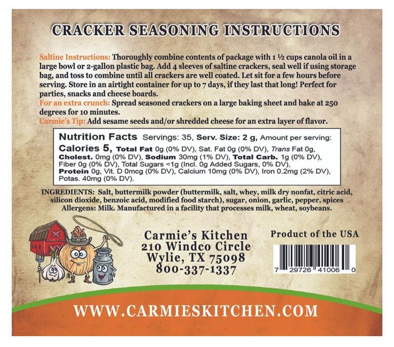 Buttermilk Ranch Cracker Seasoning Mix