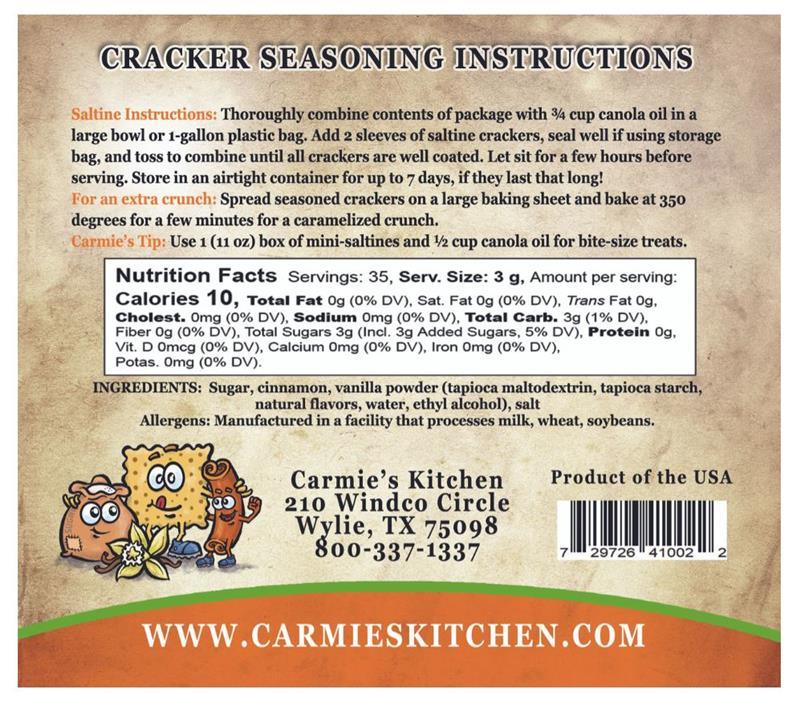 Snickerdoodle Cracker Seasoning Mix