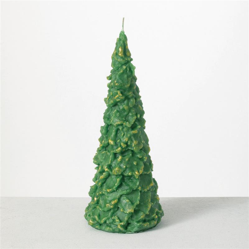 Green Rhapsody Tree Candle
