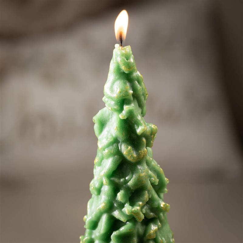 Green Rhapsody Tree Candle