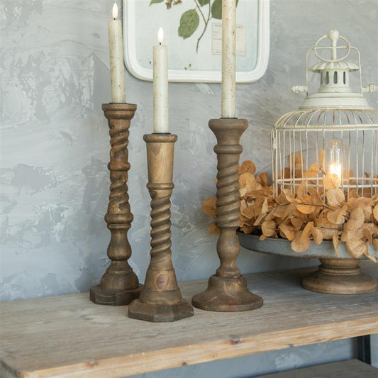 Spindle Taper Candlesticks ~ Set of 3