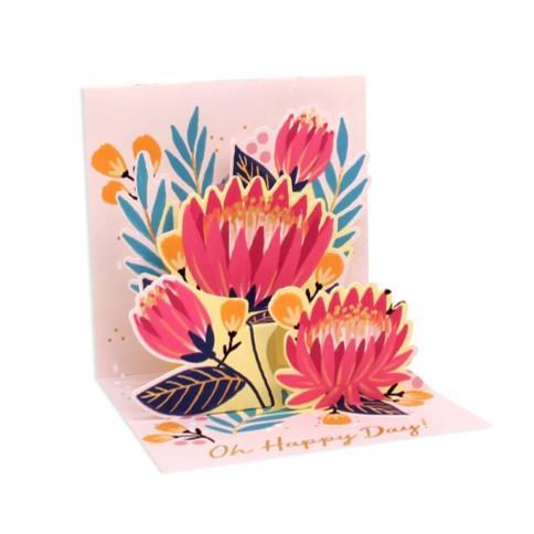 Mini Pop-Up Card ~ Protea ~ All Occassion