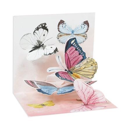 Mini Pop-Up Card ~ Watercolor Butterflies ~ All Occasion