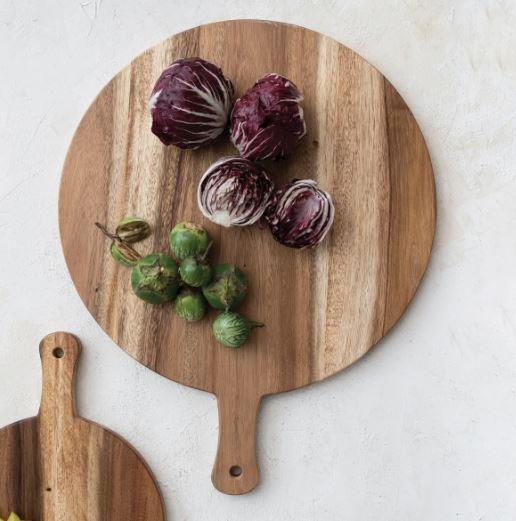 Suar Wood Cheese/Cutting Board with Handle