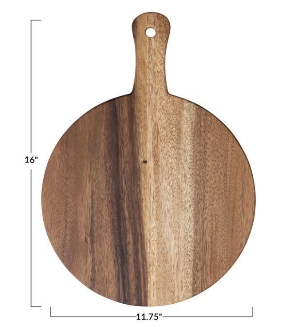 Suar Wood Cheese/Cutting Board with Handle