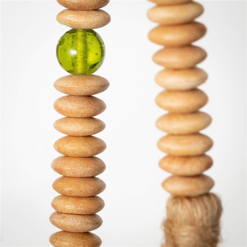 Beaded Garland with Green Beads ~ Set of 2