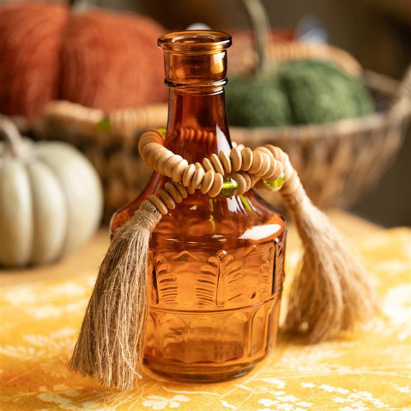 Beaded Garland with Green Beads ~ Set of 2