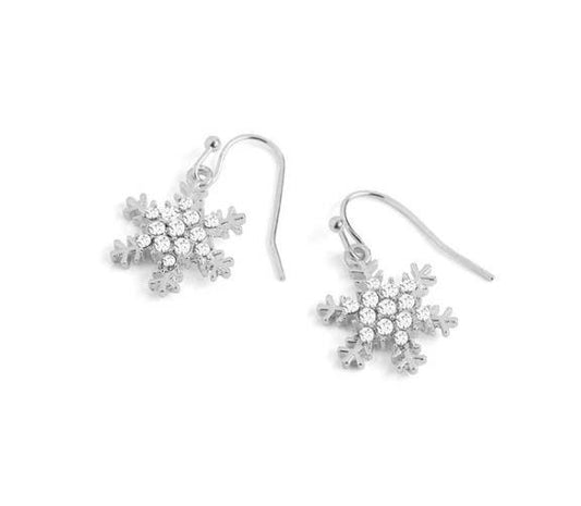 Holiday Small Snowflake Earrings ~ Silver