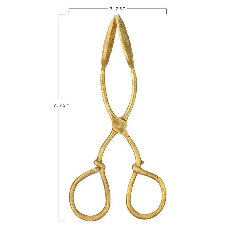 Brass Leaf Shaped Tongs