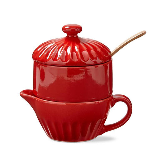 Stinson Cream & Sugar Set ~ Red