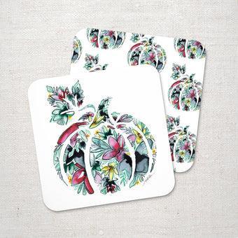 PUMPKIN PAPER COASTERS SET