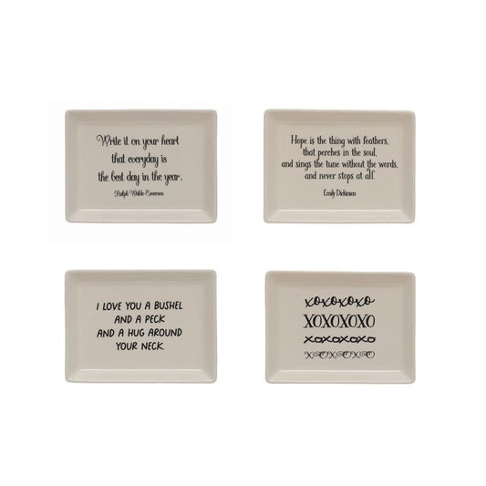 STONEWARE PLATE WITH SAYING ~ XOXO