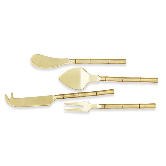 Grove Cheese Knives - Set of 4 - Gold
