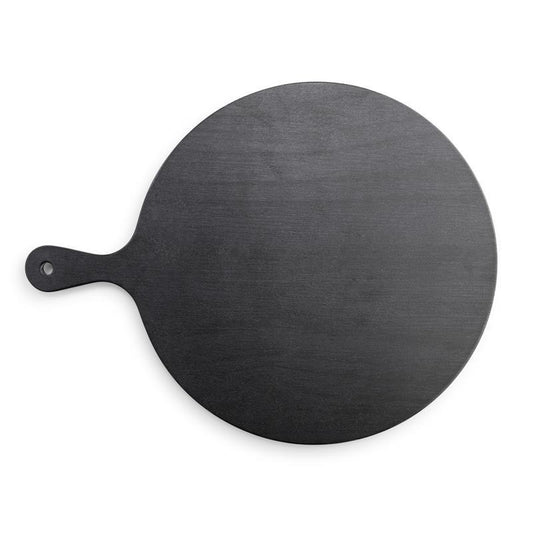 Round Melamine Black Wood Board