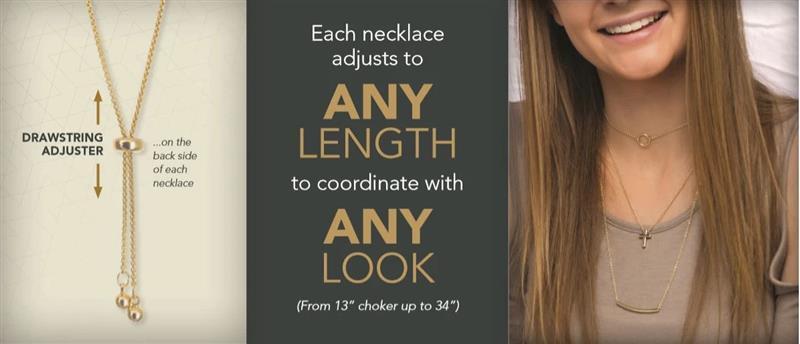 Gold Open Circle Layers Necklace