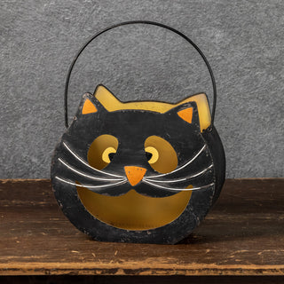 Vintage Black Cat Bucket ~ 2 Sizes Available